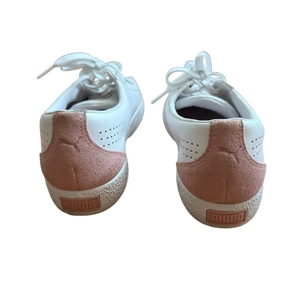 Puma Women's Love Perf White Pink Sneakers Trainers  Size 7.5 Retro Casual